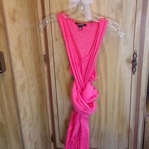 Really long pink maxi dress
